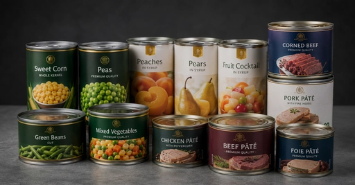 Canned Vegetables, Fruit and Meat